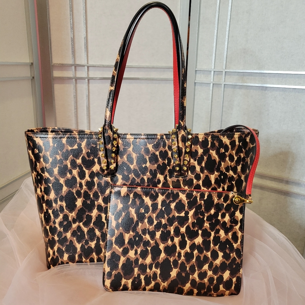 ❤️‍🔥 Christian Louboutin ❤️‍🔥 authentic calfskin leather tote bag neverfull